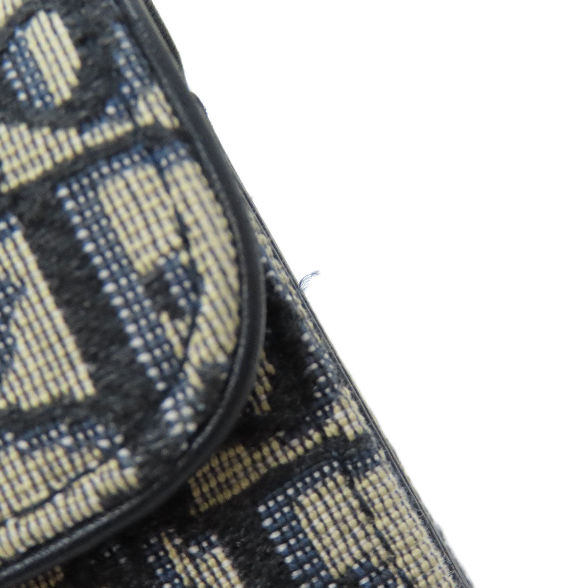 CHRISTIAN DIOR Saddle trotter pattern Card Case Canvas Ladies [Used]