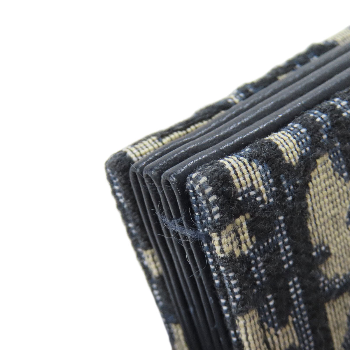 CHRISTIAN DIOR Saddle trotter pattern Card Case Canvas Ladies [Used]