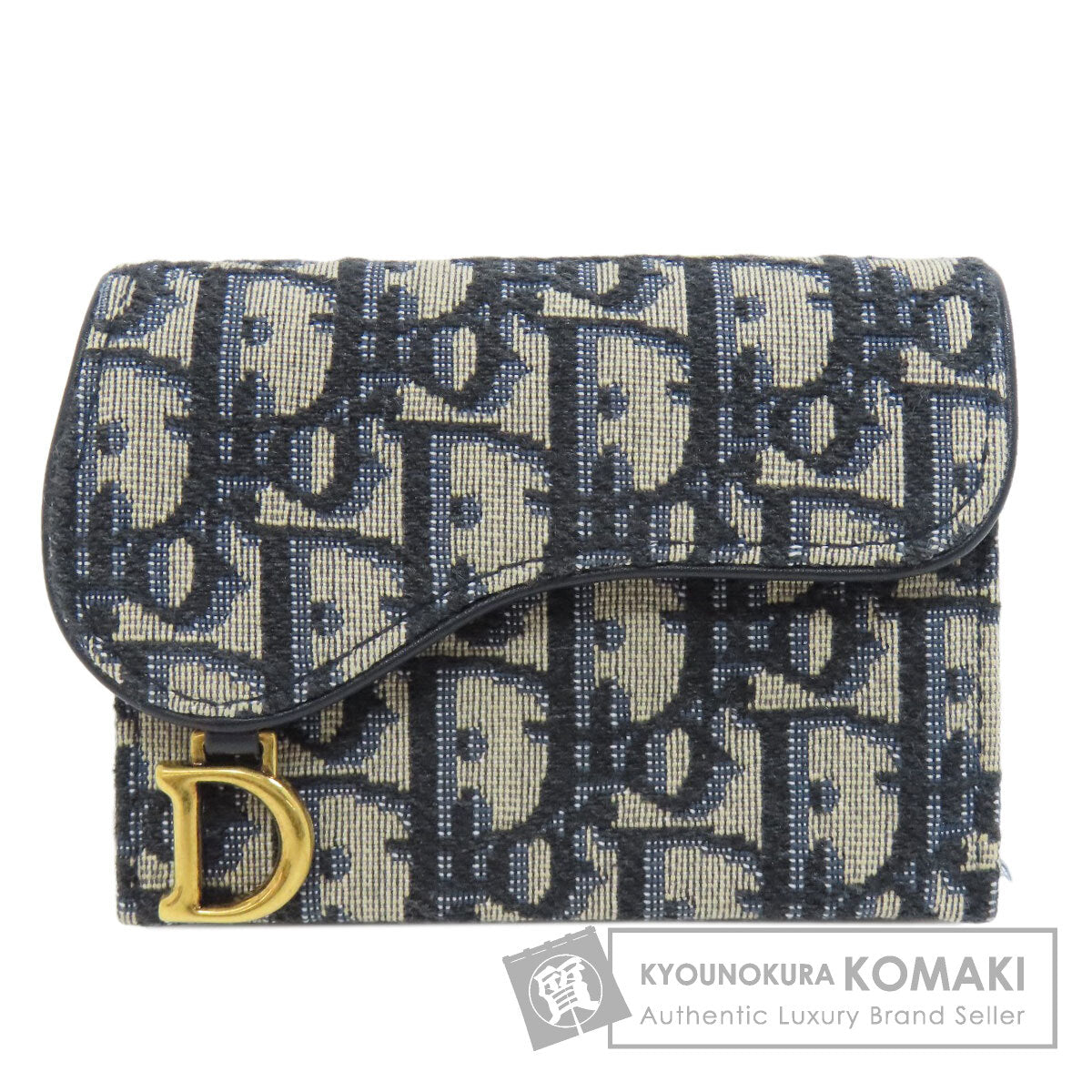 CHRISTIAN DIOR Saddle trotter pattern Card Case Canvas Ladies [Used]