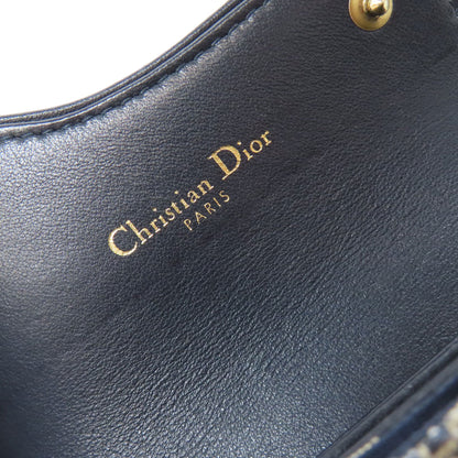 CHRISTIAN DIOR Saddle trotter pattern Card Case Canvas Ladies [Used]