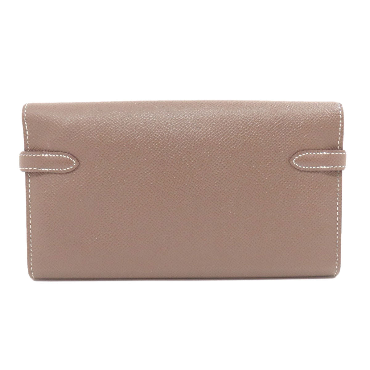 HERMES   Long wallet (with coin pocket) Kelly Wallet Etoupe SilverHardware Epsom Ladies