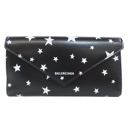 BALENCIAGA  499207 Long wallet (with coin pocket) Paper Star Motif Leather Ladies