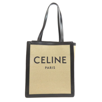 CELINE   Tote Bag logo Canvas Ladies