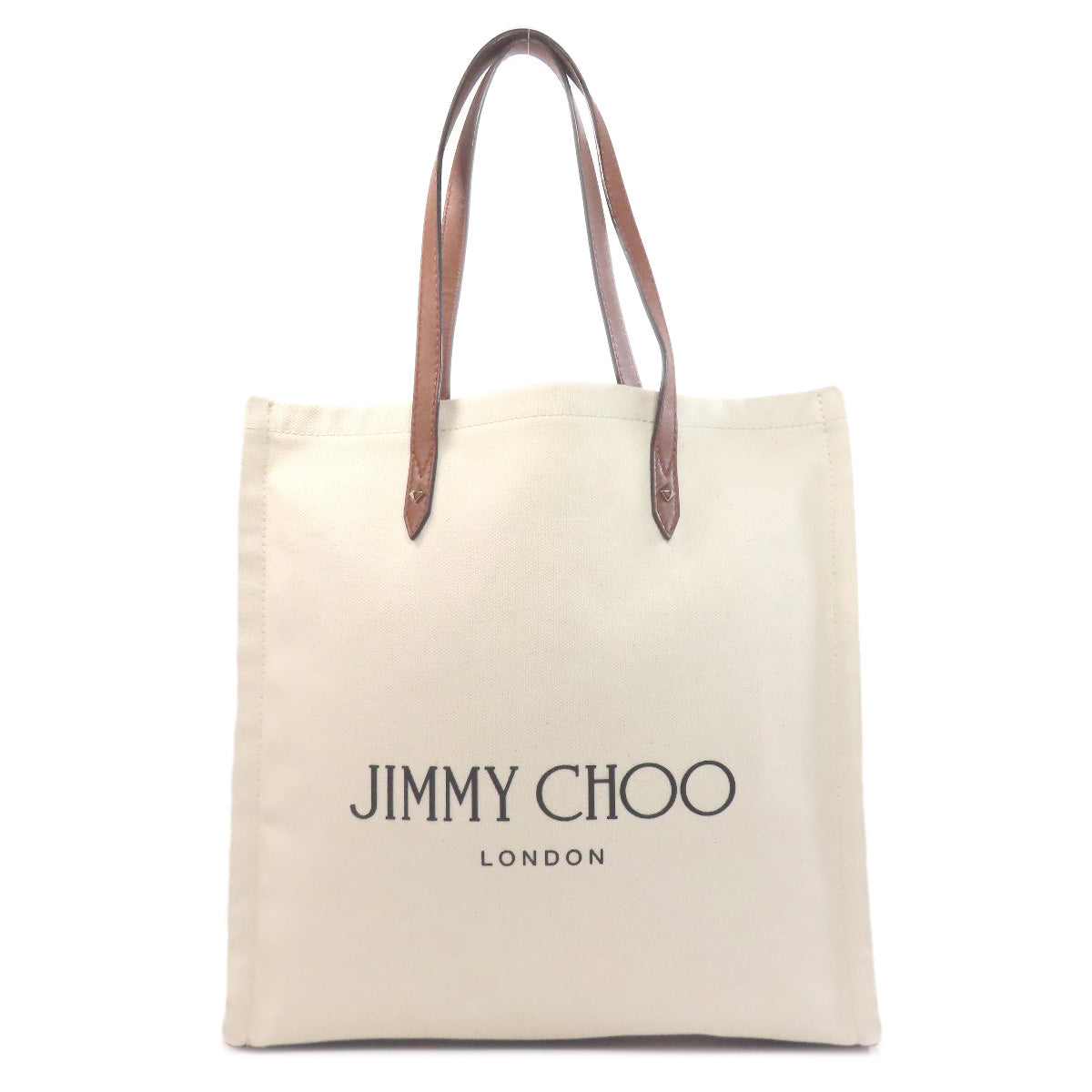 Jimmy Choo logo Tote Bag Canvas Ladies [Used]
