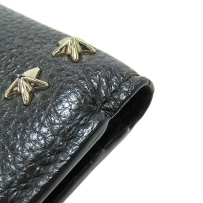 Jimmy Choo Star motif Bifold Wallet with Coin Pocket Leather Ladies [Used]