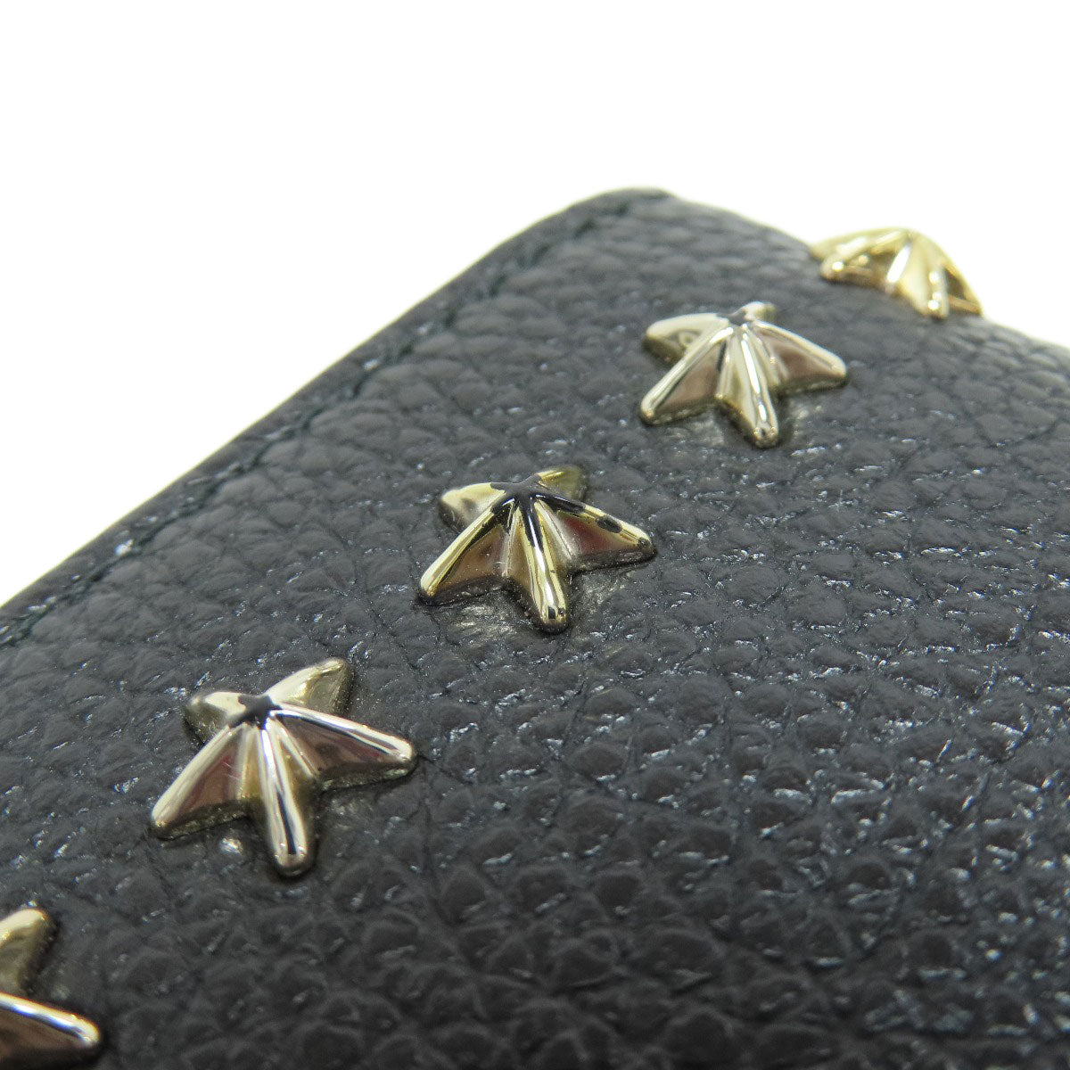 Jimmy Choo Star motif Bifold Wallet with Coin Pocket Leather Ladies [Used]
