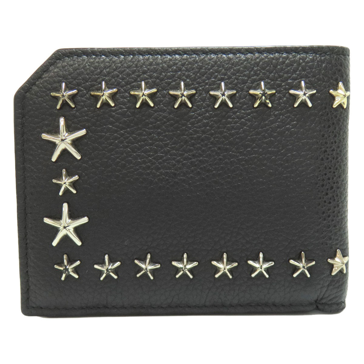 Jimmy Choo Star motif Bifold Wallet with Coin Pocket Leather Ladies [Used]