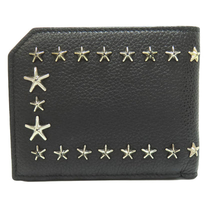 Jimmy Choo Star motif Bifold Wallet with Coin Pocket Leather Ladies [Used]