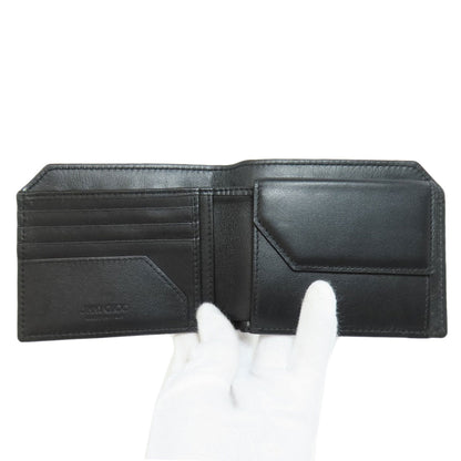 Jimmy Choo Star motif Bifold Wallet with Coin Pocket Leather Ladies [Used]