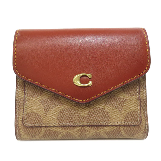 COACH  C2329 Bifold Wallet with Coin Pocket Win small wallet color block PVC Ladies