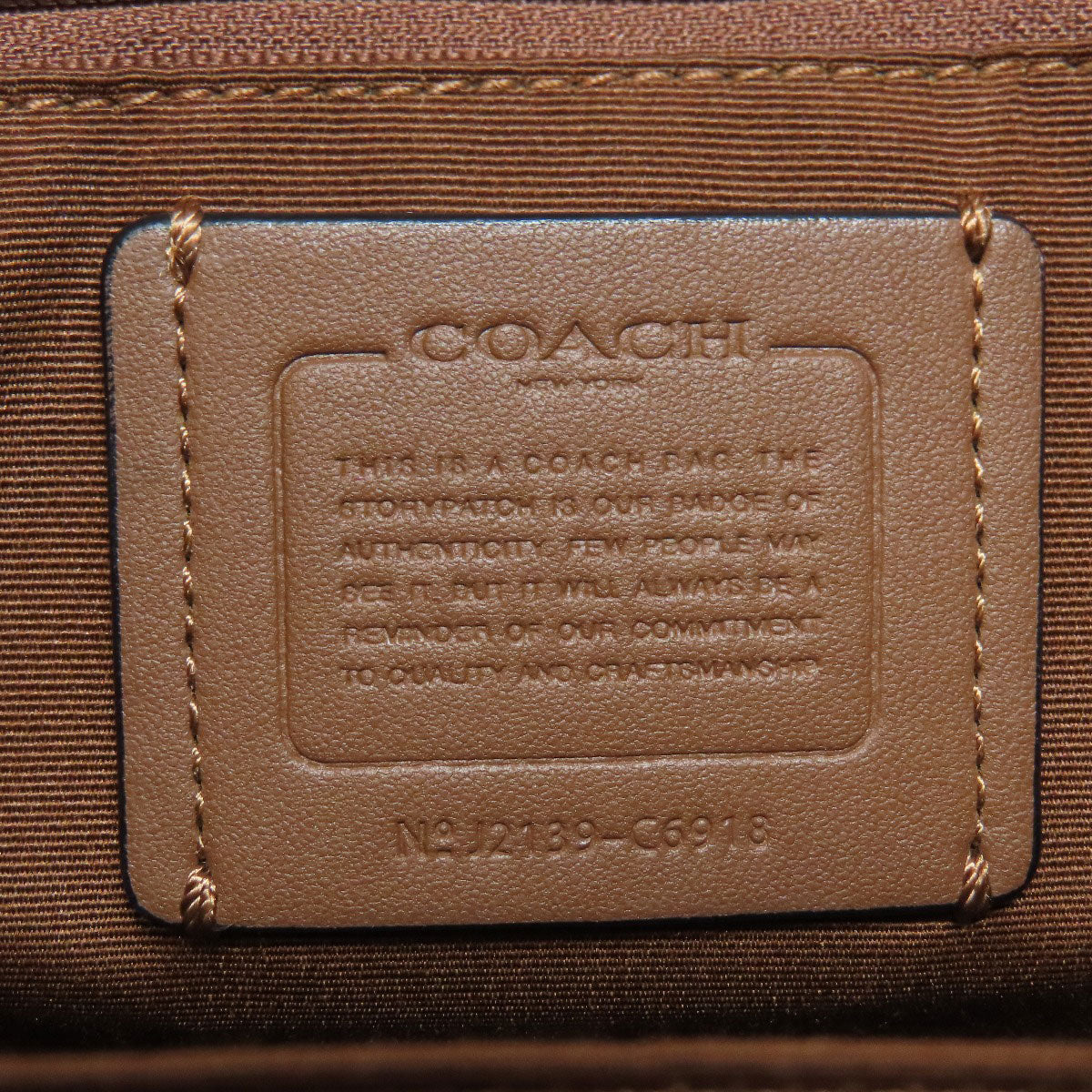 COACH  C6918 Handbag Signature PVC LeatherLadies