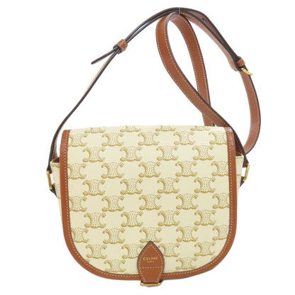 CELINE   Shoulder Bag Macadam pattern Calf Ladies