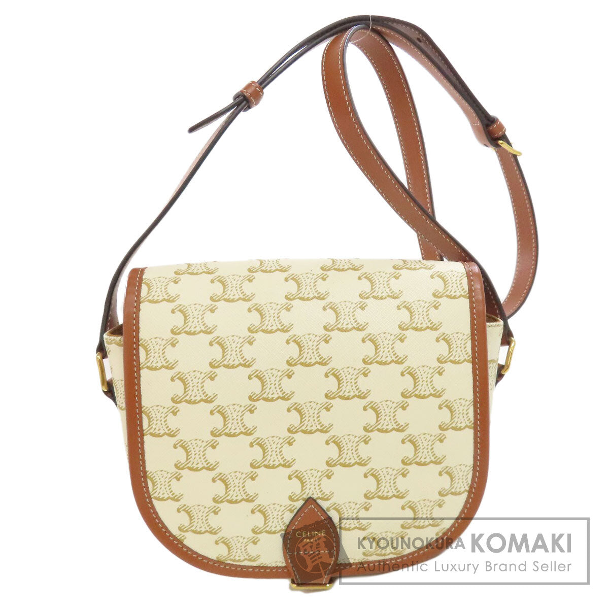 CELINE   Shoulder Bag Macadam pattern Calf Ladies