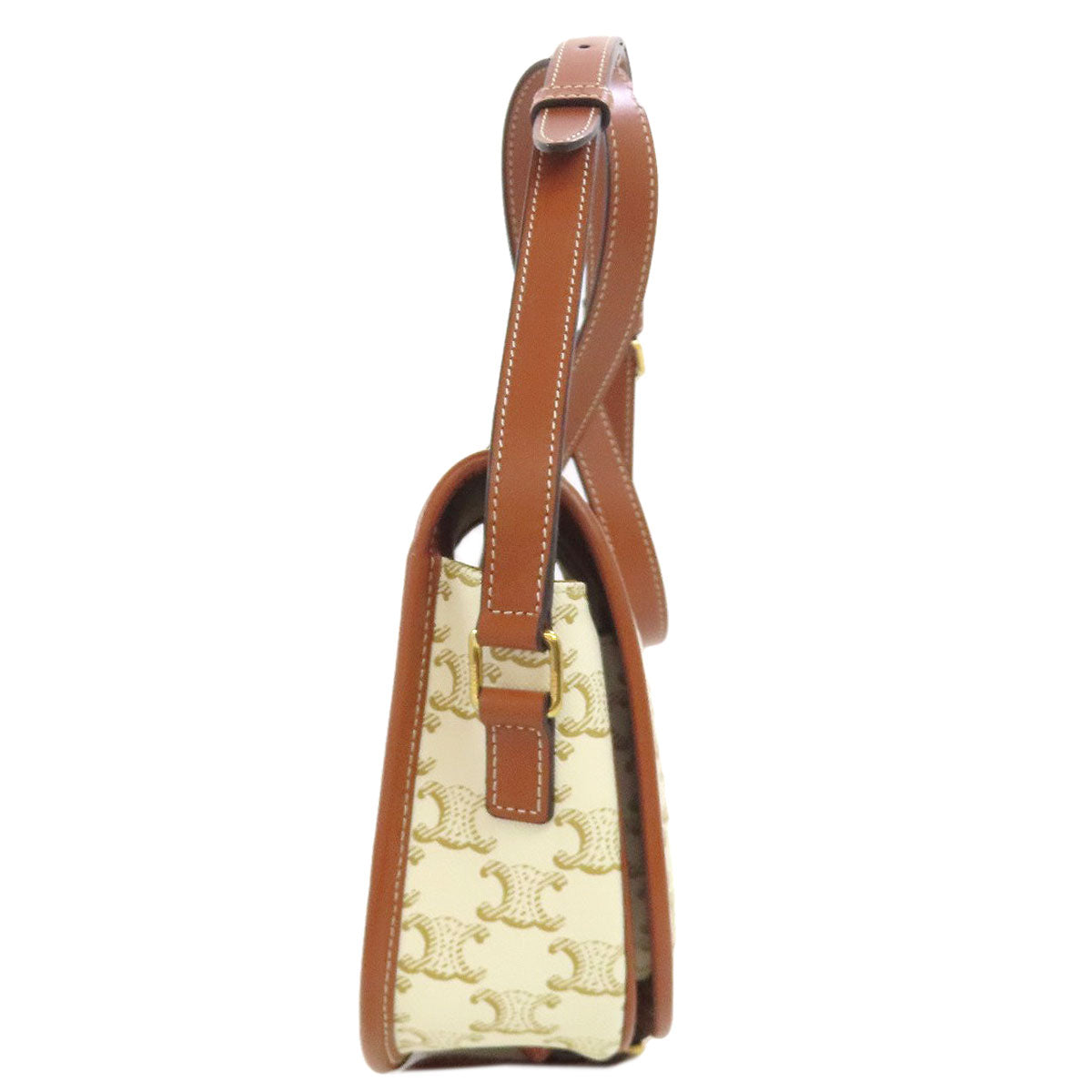 CELINE   Shoulder Bag Macadam pattern Calf Ladies