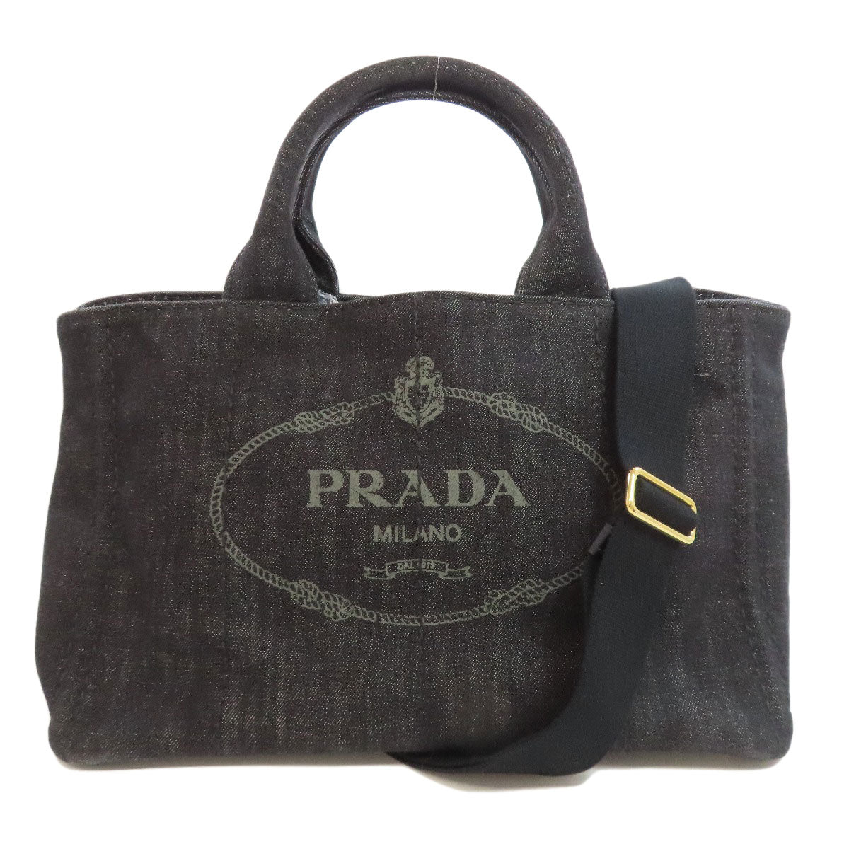 PRADA  B2642B Tote Bag Canapa 2WAY Denim Ladies