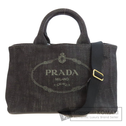 PRADA  B2642B Tote Bag Canapa 2WAY Denim Ladies