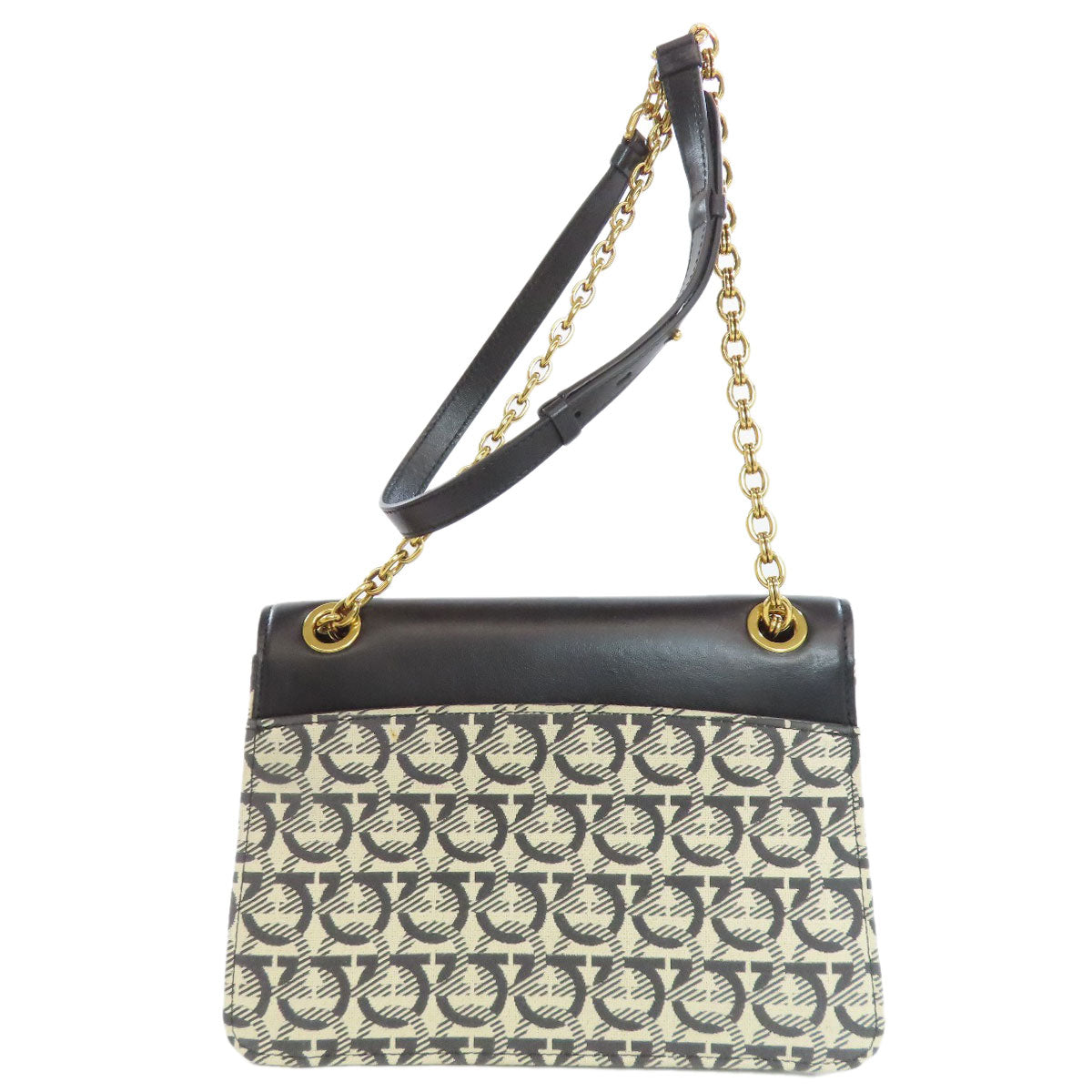 Salvatore Ferragamo   Shoulder Bag Gancinipattern ChainShoulder Calf CanvasLadies