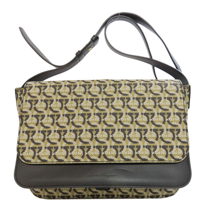 Salvatore Ferragamo Gancinipattern Shoulder Bag PVC Ladies [Used]