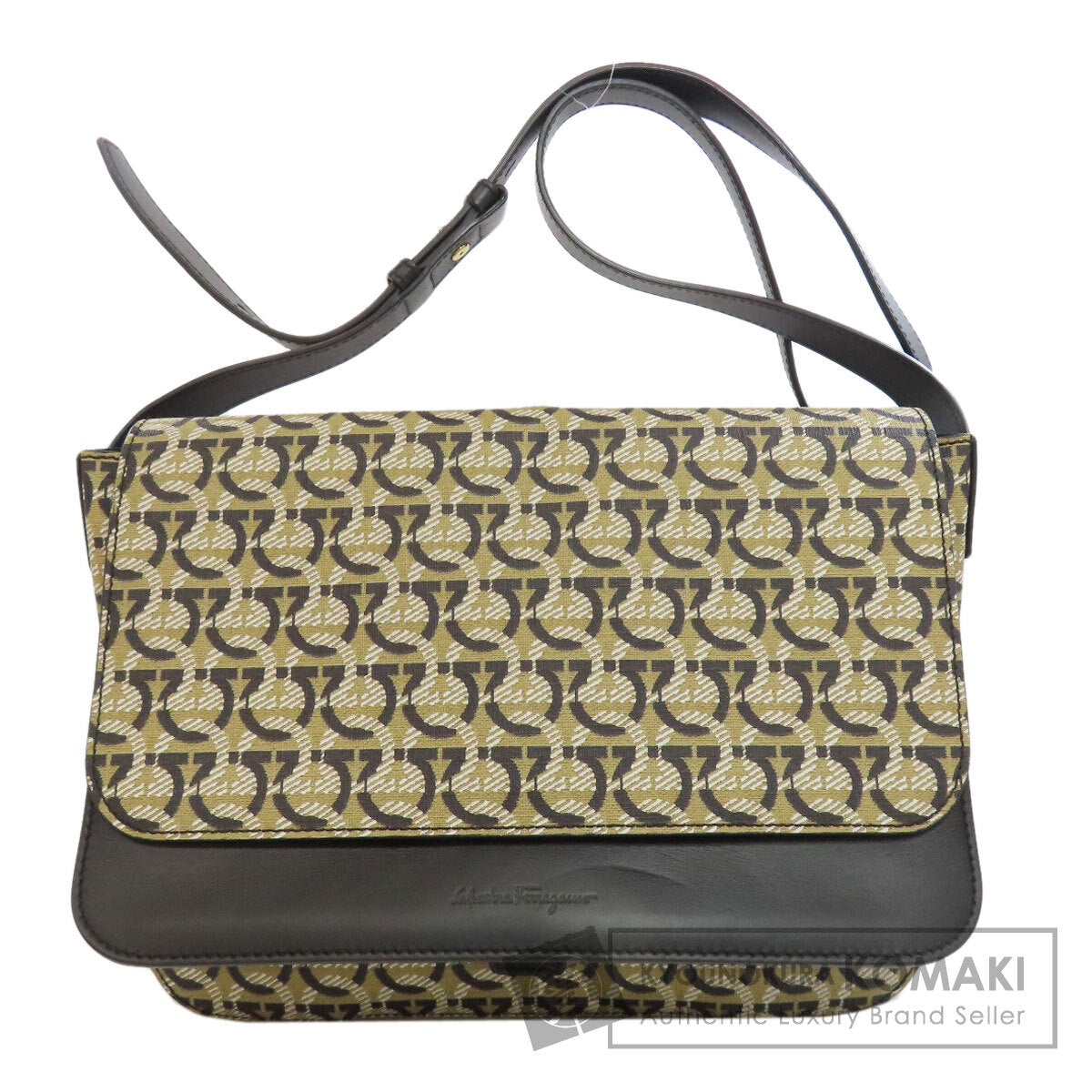 Salvatore Ferragamo Gancinipattern Shoulder Bag PVC Ladies [Used]