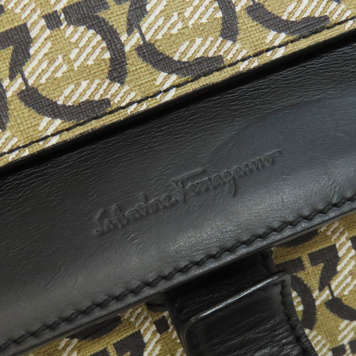 Salvatore Ferragamo Gancinipattern Shoulder Bag PVC Ladies [Used]