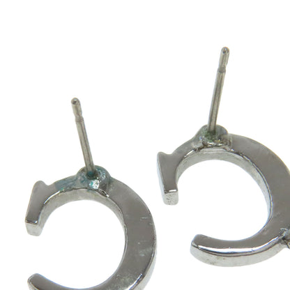 CHRISTIAN DIOR CD logo rhinestone earring Metal Ladies [Used]