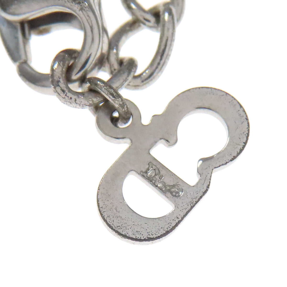 CHRISTIAN DIOR D logo Necklace Metal Ladies [Used]