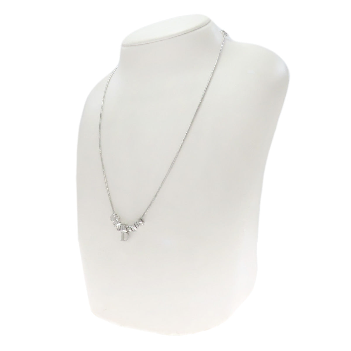 CHRISTIAN DIOR D logo Necklace Metal Ladies [Used]