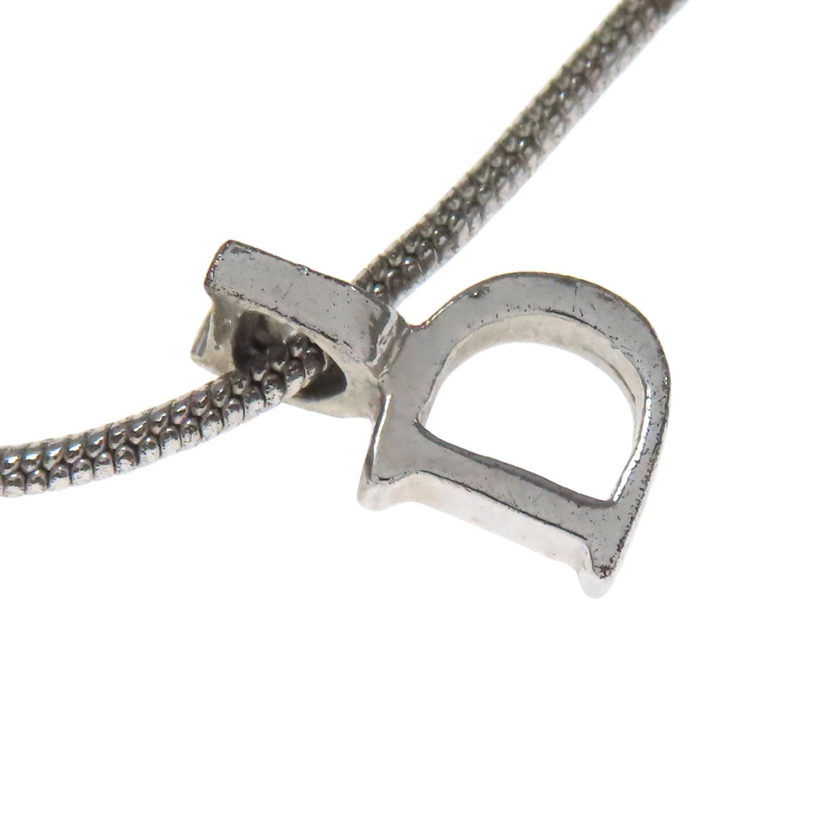 CHRISTIAN DIOR D logo Necklace Metal Ladies [Used]