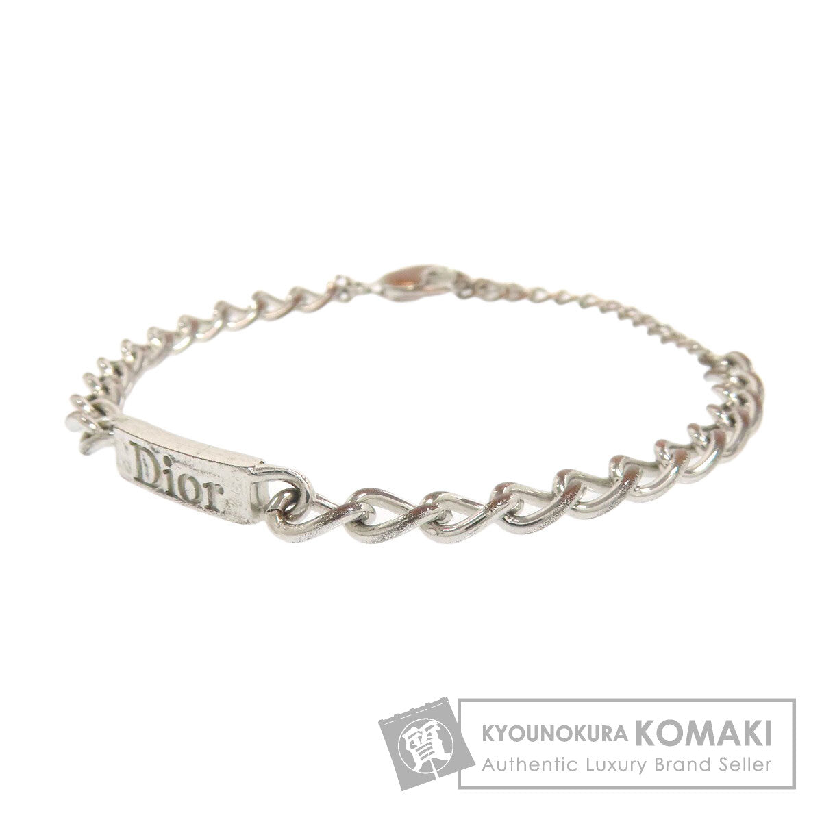 CHRISTIAN DIOR logo Bracelet Metal Ladies [Used]