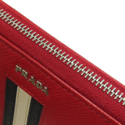 PRADA logo Long wallet (with coin pocket) Safiano Ladies [Used]