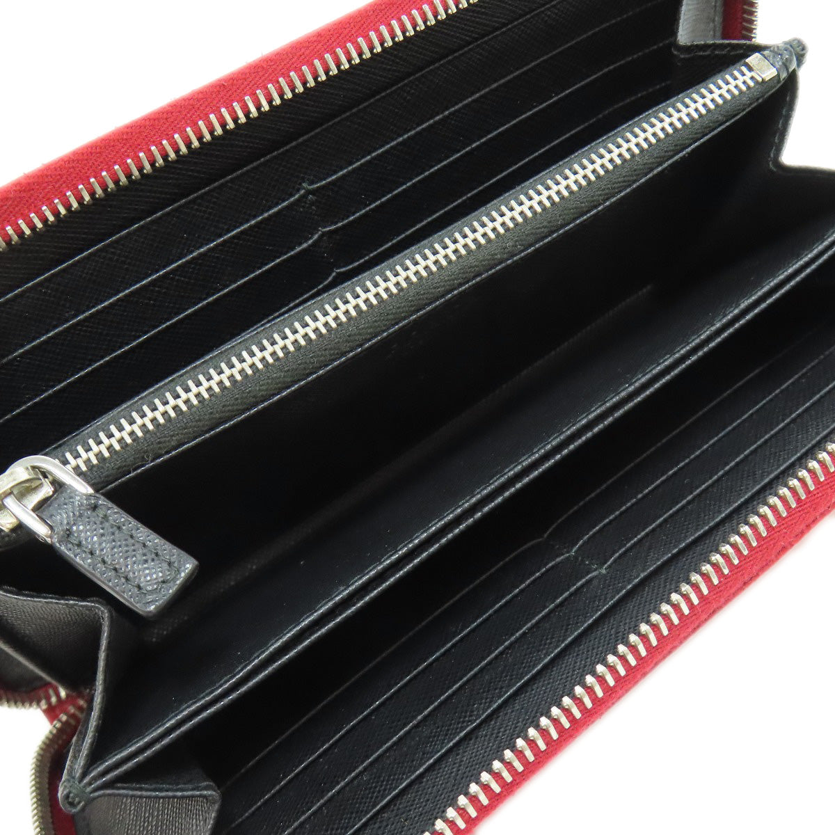 PRADA logo Long wallet (with coin pocket) Safiano Ladies [Used]