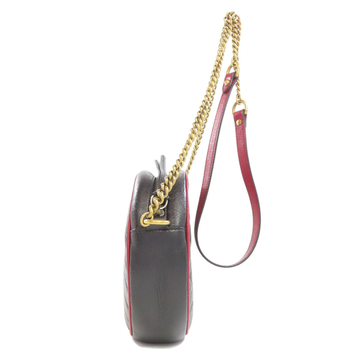 GUCCI 550154 Round Chain Shoulder Shoulder Bag Leather Ladies [Used]