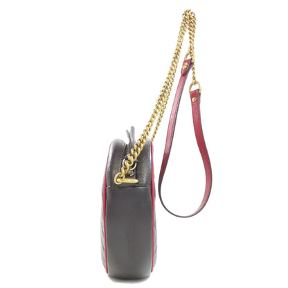 GUCCI 550154 Round Chain Shoulder Shoulder Bag Leather Ladies [Used]