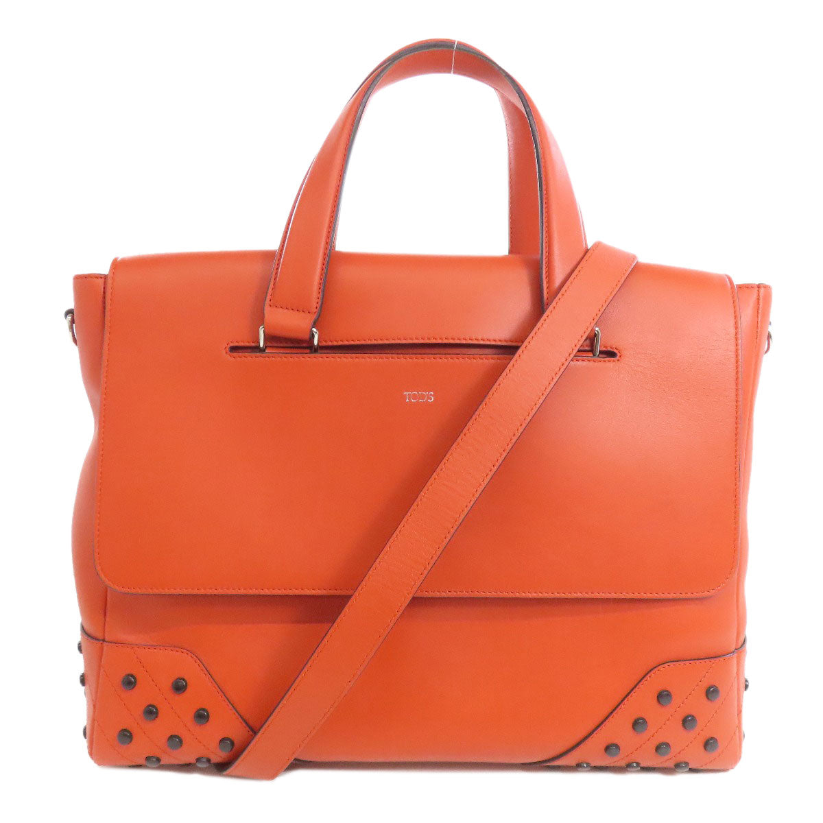 TODS   Tote Bag Studs Leather Ladies