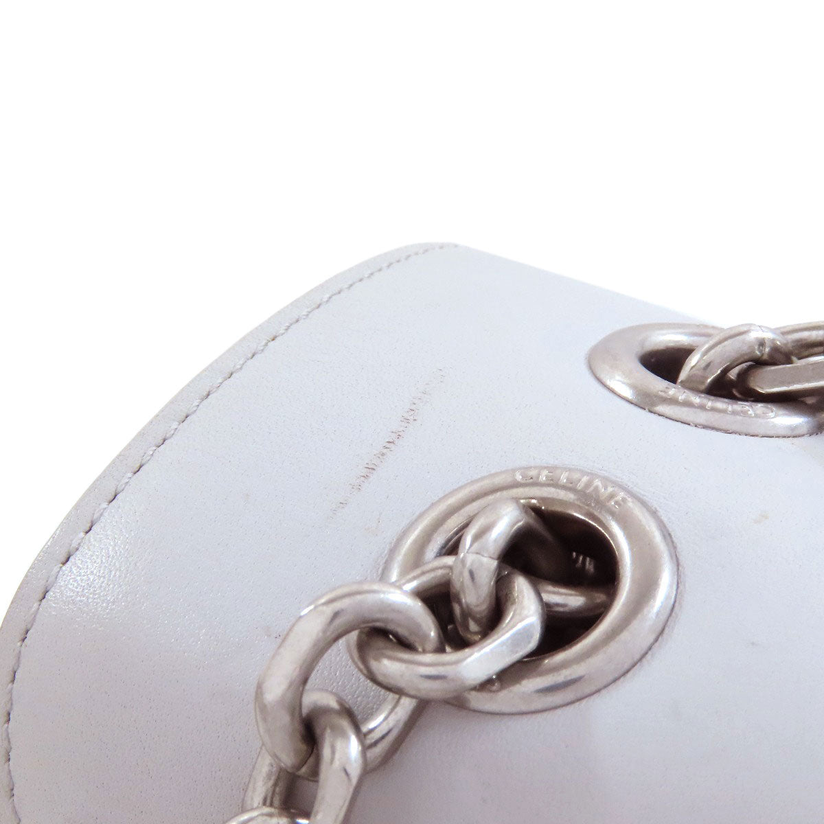 CELINE CHardware Shoulder Bag Leather Ladies [Used]