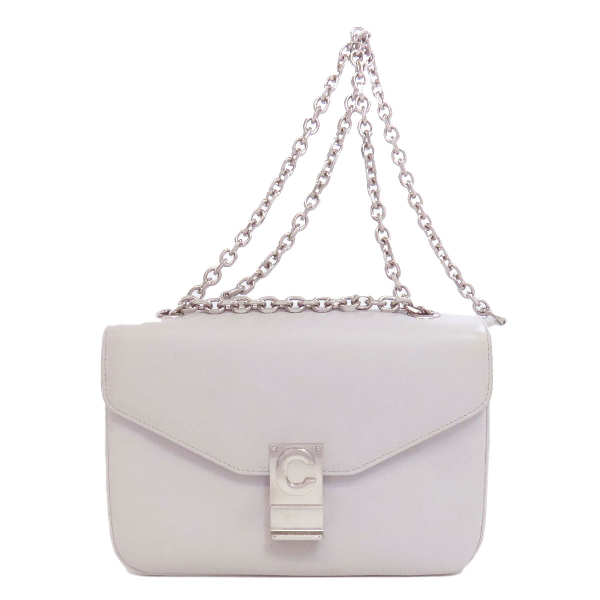 CELINE CHardware Shoulder Bag Leather Ladies [Used]