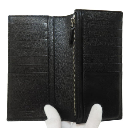 SAINT LAURENT   Long wallet (with coin pocket) logo Leather Ladies