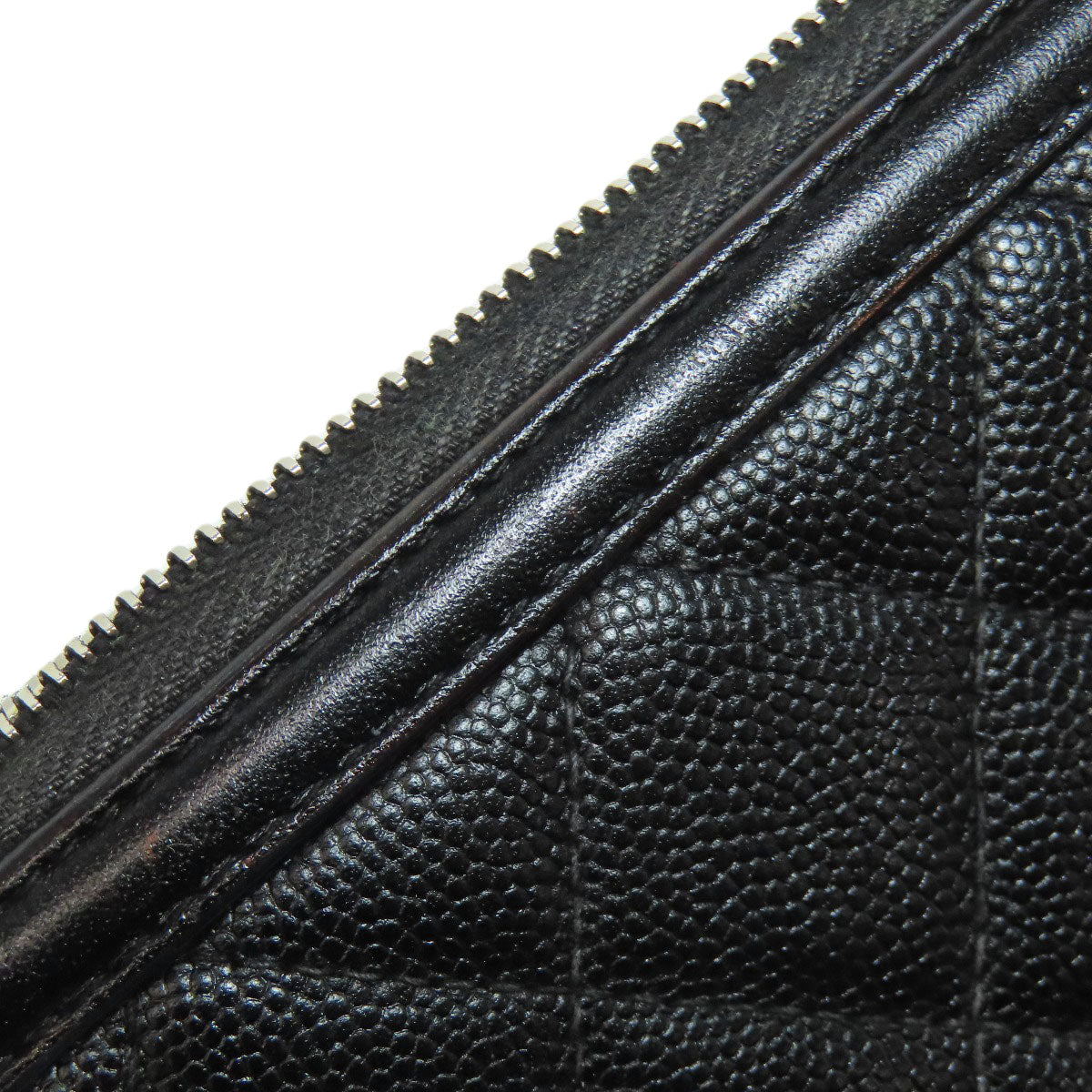CHANEL Matelasse GoldHardware Long wallet (with coin pocket) Grained Calfskin Skin Ladies [Used]