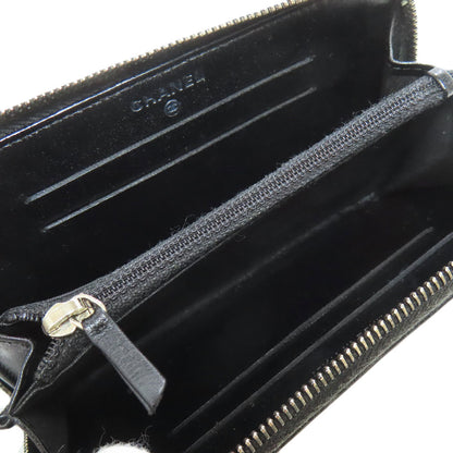 CHANEL Matelasse GoldHardware Long wallet (with coin pocket) Grained Calfskin Skin Ladies [Used]
