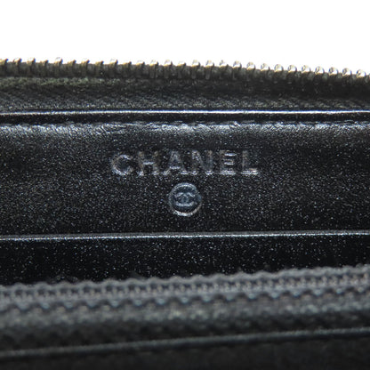 CHANEL Matelasse GoldHardware Long wallet (with coin pocket) Grained Calfskin Skin Ladies [Used]