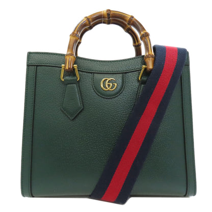 GUCCI  493075 Handbag Bamboo 2WAY Calf Ladies