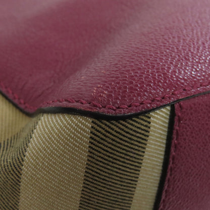 BURBERRY logo Shoulder Bag Leather Ladies [Used]