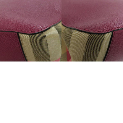 BURBERRY logo Shoulder Bag Leather Ladies [Used]