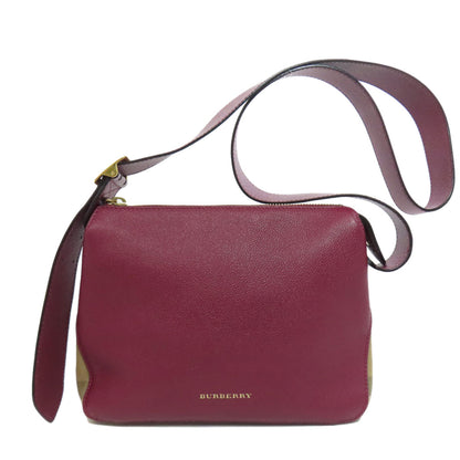 BURBERRY logo Shoulder Bag Leather Ladies [Used]
