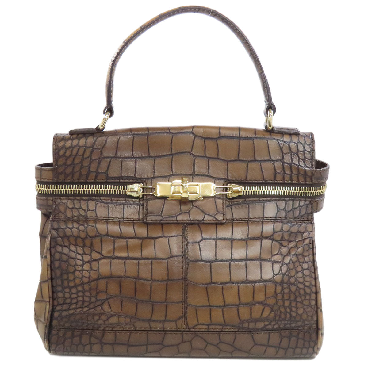 MAX MARA   Tote Bag Embossing Leather Ladies