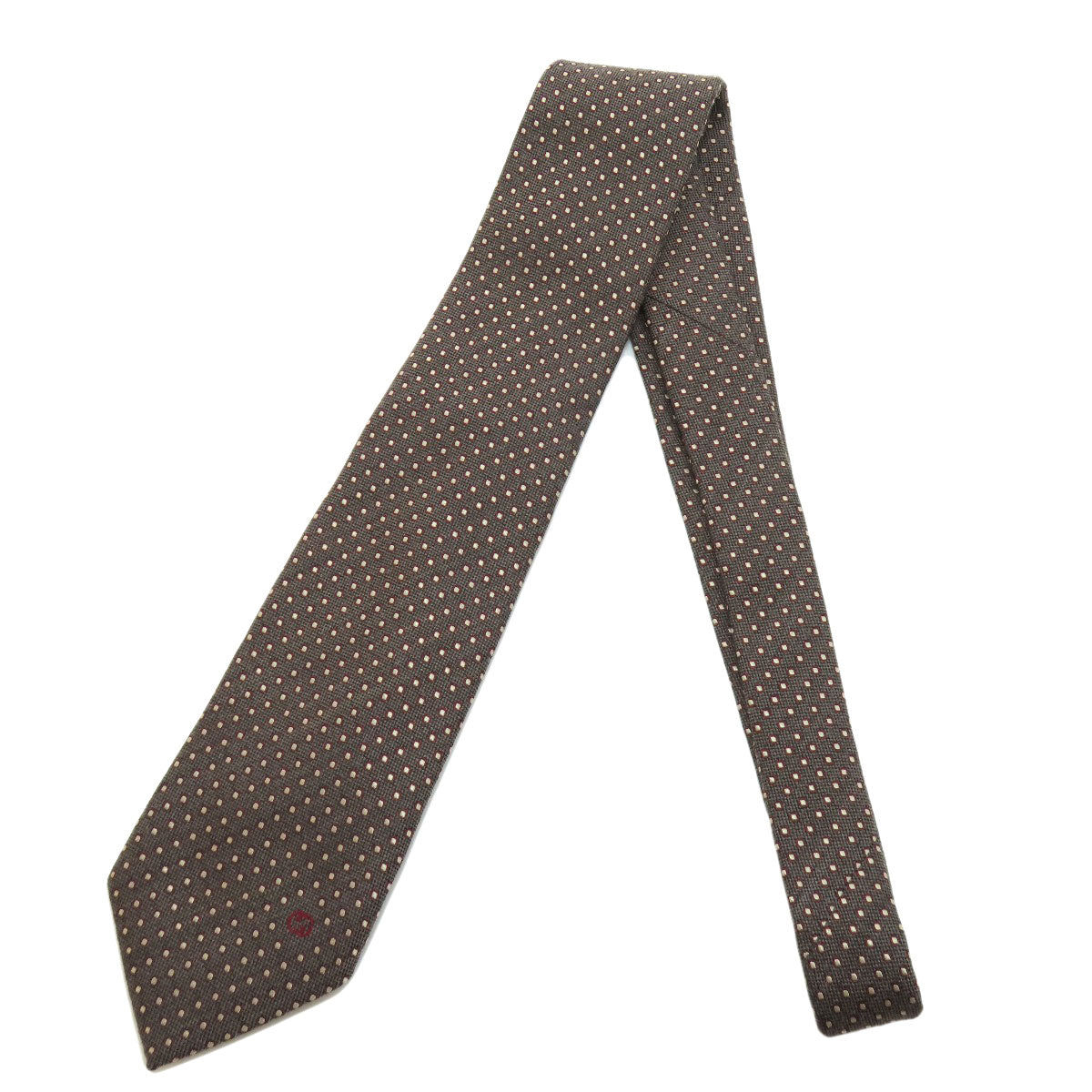 GUCCI Logo dot pattern tie wool Silkmens [Used]