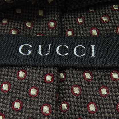 グッチ ロゴ ドット柄 ネクタイ ウール/シルク メンズ 【中古】【GUCCI】