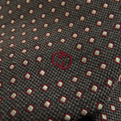 GUCCI   tie Logo dot pattern wool Silkmens