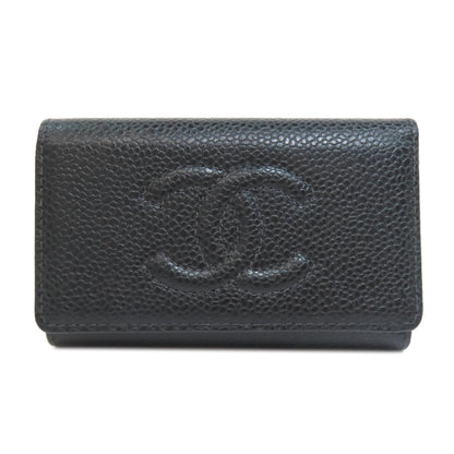 CHANEL   key holder  COCO Mark GoldHardware Grained Calfskin Skin Ladies