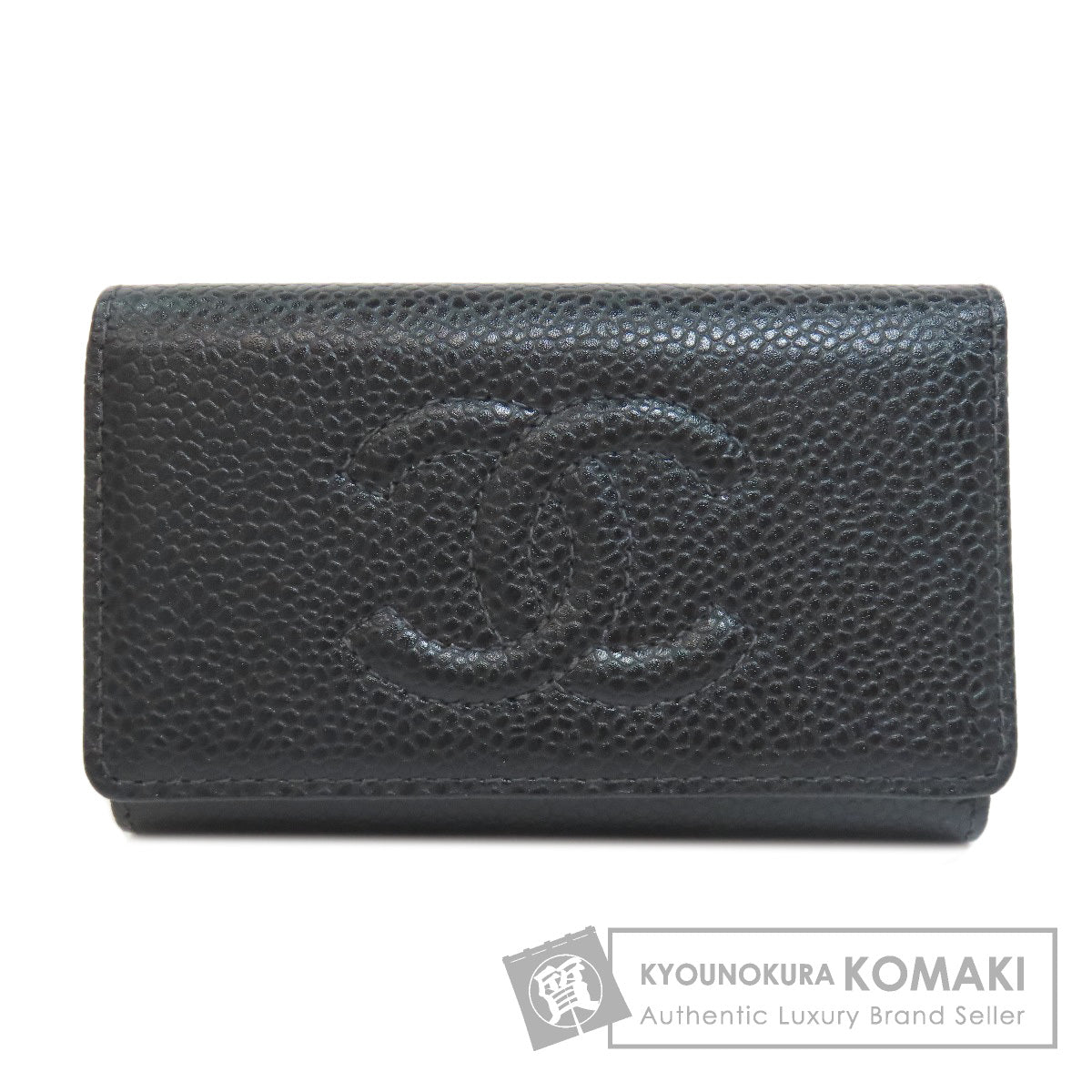 CHANEL   key holder  COCO Mark GoldHardware Grained Calfskin Skin Ladies